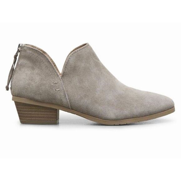 Kenneth Cole Reaction Boots Size 6US Gray Leather Suede Block Heel NEW - Picture 11 of 11